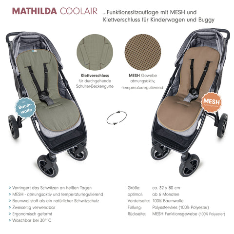 MATHILDA COOLAIR die Sitzauflage mit Klett