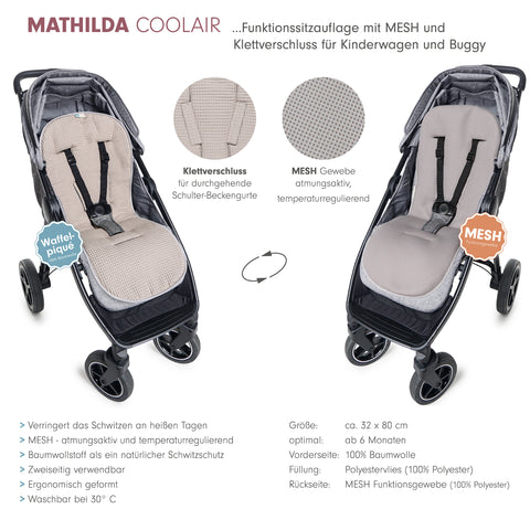 MATHILDA COOLAIR die Sitzauflage mit Klett