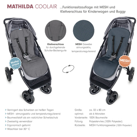 MATHILDA COOLAIR die Sitzauflage mit Klett