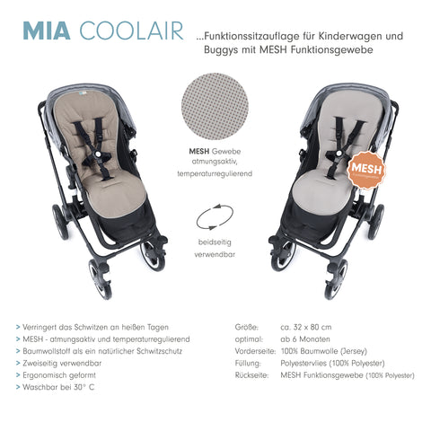 MIA COOLAIR die Jersey-Mesh Sitzauflage