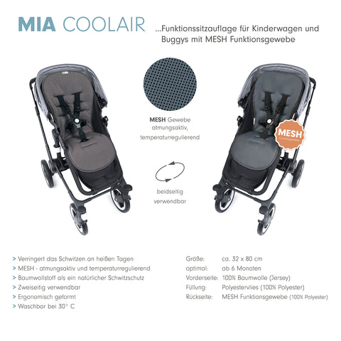 MIA COOLAIR die Jersey-Mesh Sitzauflage