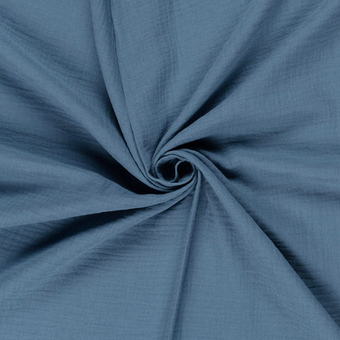 Musselin Uni Indigoblau