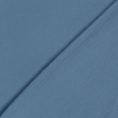 Musselin Uni Indigoblau