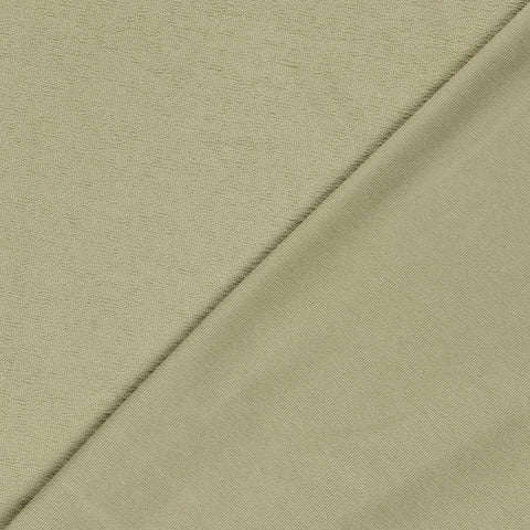 Terry Krepp Stoff Uni Olivgrün