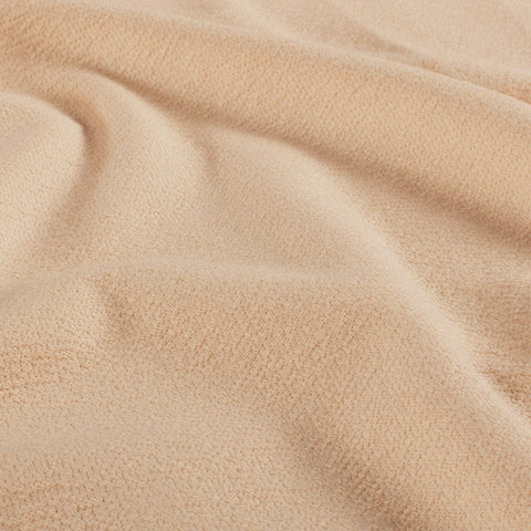 Terry Krepp Stoff Uni Beige