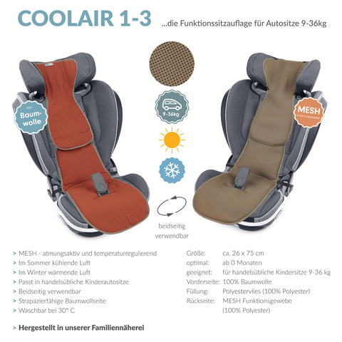 COOLAIR 1-3 die klassische Autositzauflage