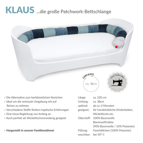 KLAUS patchwork Bettschlange