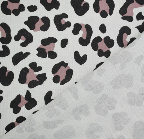 Musselin bedruckt Leopard