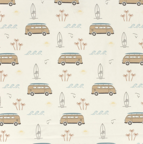 Baumwolle Jersey Stoff bedruckt Fahrzeuge Wollweiß