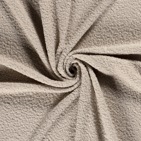 Bouclé Stoff Uni Beige
