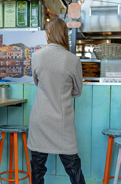 Bouclé Stoff Uni Beige