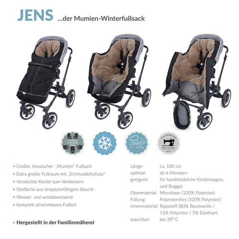 JENS der klassische Mumienfußsack