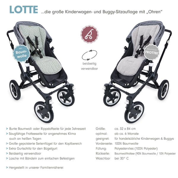 Kinderwagen + Autositze: Lux Kombi-Sitzauflage mit Seitenteil